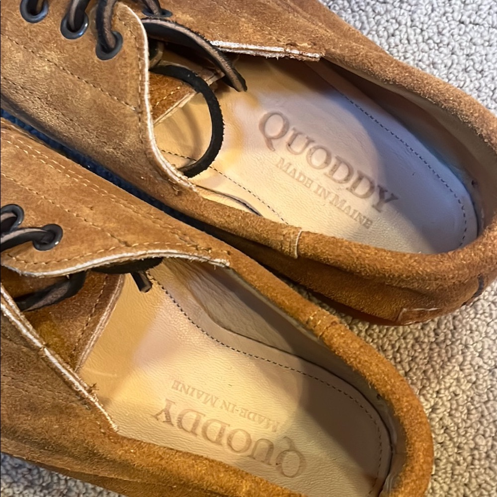 Quoddy Men's Brown Suede Boat Shoes - Picture 5 of 5